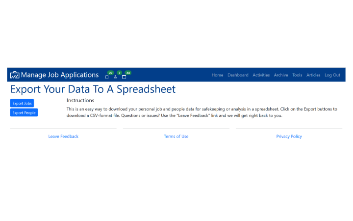 export data