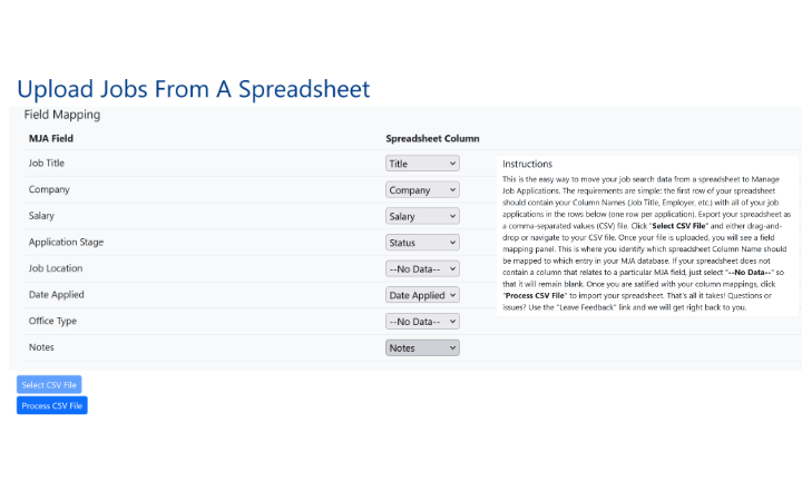 upload spreadsheet